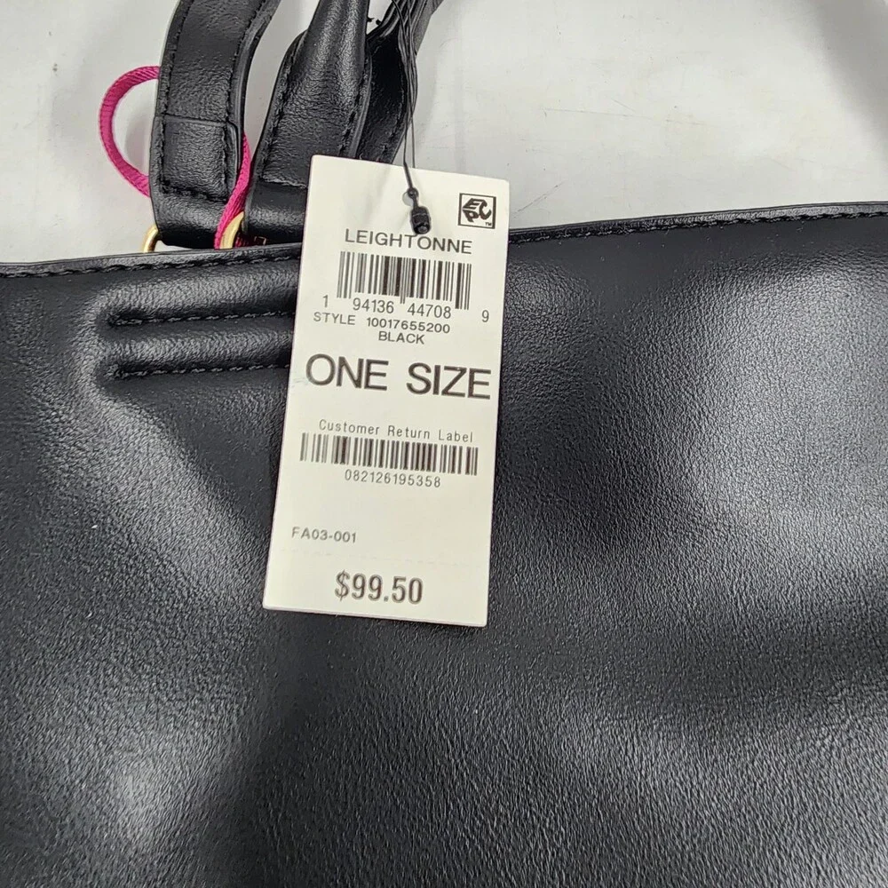 On 34th Leightonne Tote Bag Women's One Size Black Snap Closure